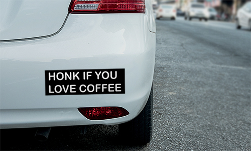 Honk if you love coffee bumper sticker